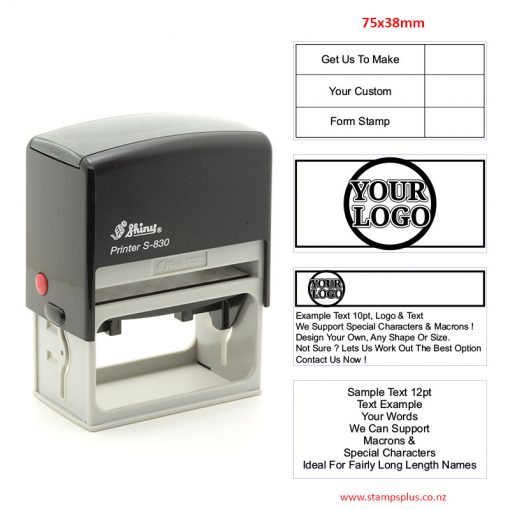 S830 78x38mm Self Inking Rubber Stamp