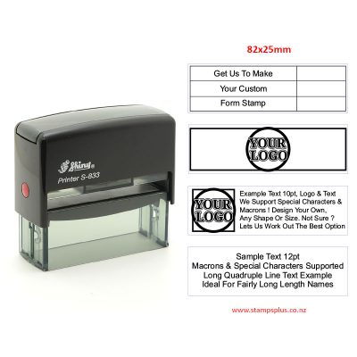 S832 82x25mm Self Inking Rubber Stamp