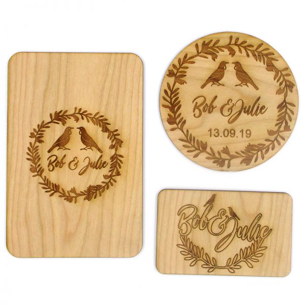 Engraved Wooden Invitations